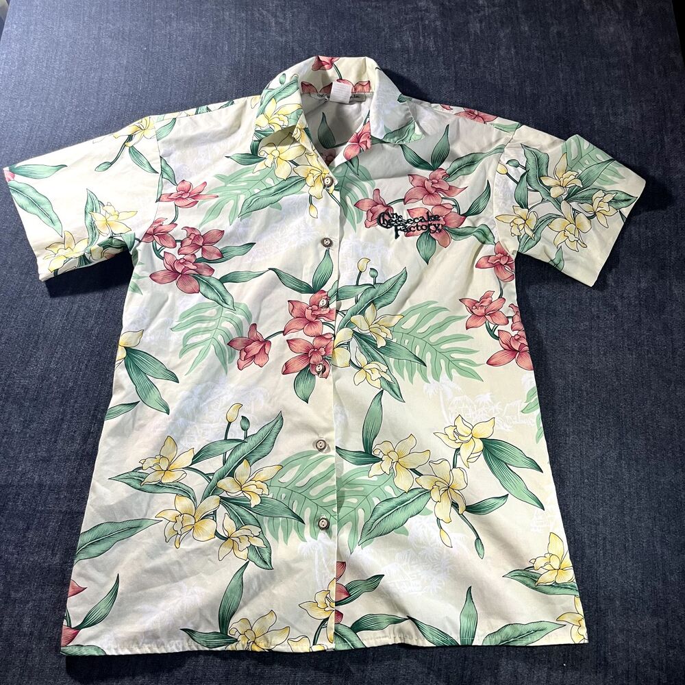 The Cheesecake Factory Employee Uniform Hawaiian Aloha Shirt Women's Size XXL
